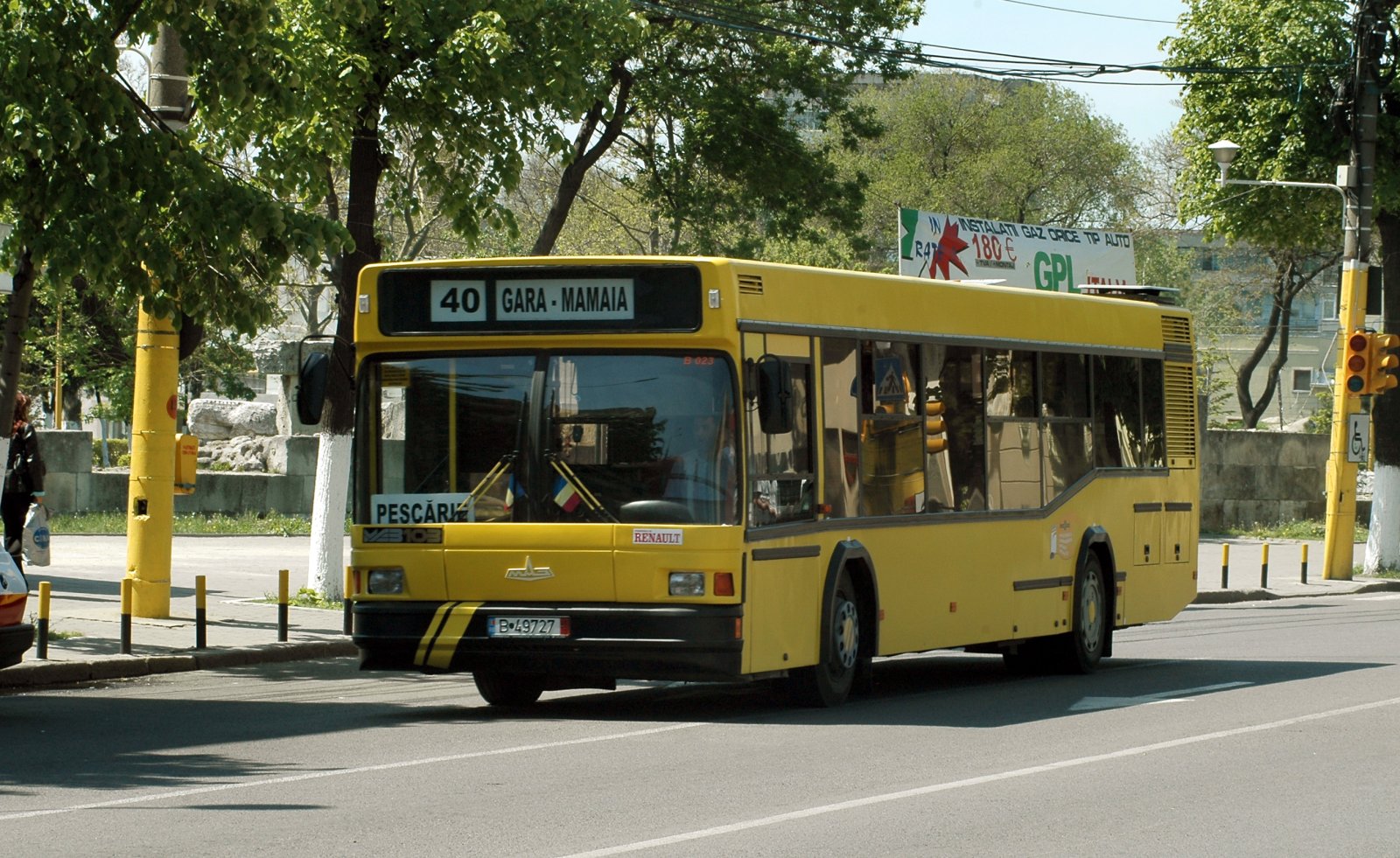 A városban főként belorusz MAZ-buszok közlekednek </br> (Fotó: ratc.ro)